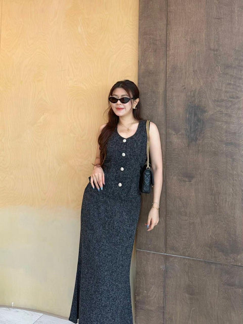 Classy Button Down Peplum Tops With A-Line Skirts Sets